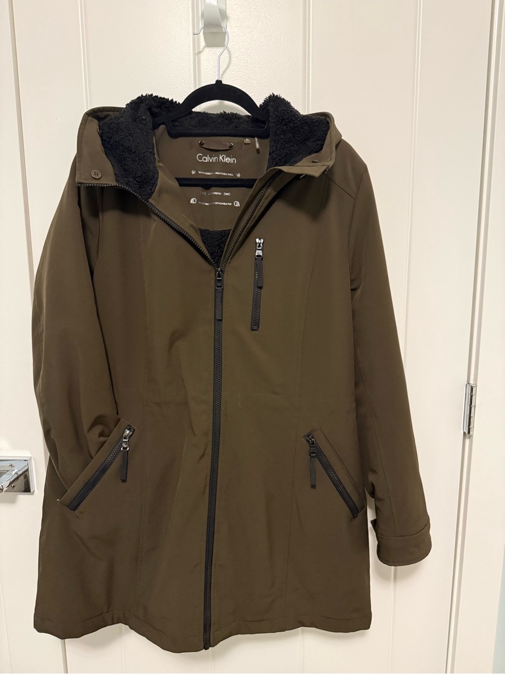 Calvin Klein women’s Olive Green Hooded Coat